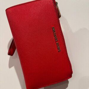 Michael Kors Leather Wallet Wristlet